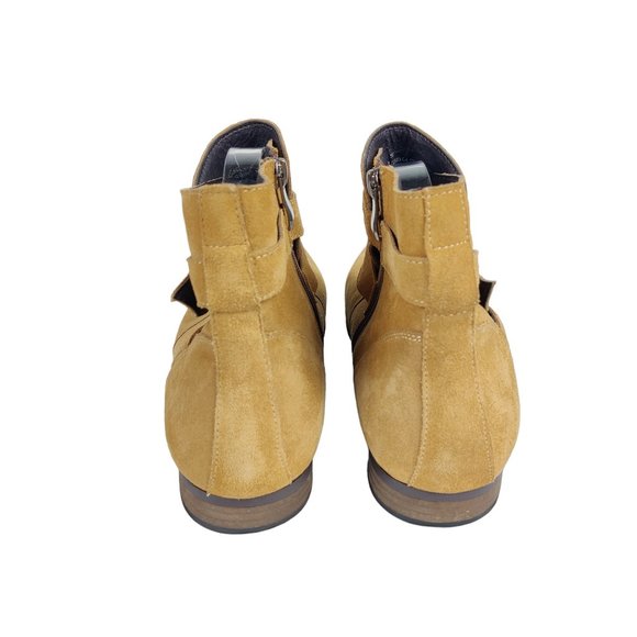 Public Opinion Stevens Camel Tan Suede Leather Buckle Ankle Boots Zipper main image 6